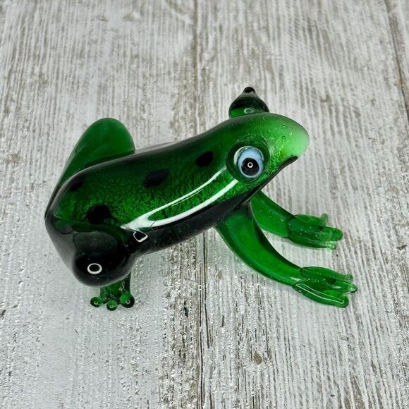 Vintage Blown Glass Frog Figurine - Picture 3 of 6
